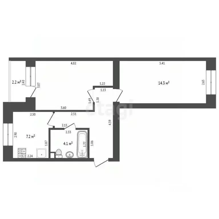2-к кв. Нижегородская область, Выкса ул. 11-й Годовщины Октября, 1 ... - Фото 1
