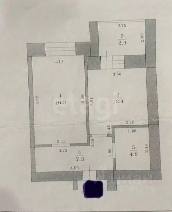1-к кв. Татарстан, Казань ул. Патриса Лумумбы, 62а (40.9 м) - Фото 2