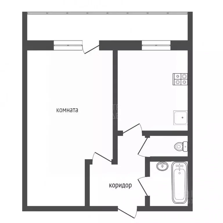 1-к кв. Тюменская область, Тюмень ул. Елизарова, 8 (35.0 м) - Фото 2