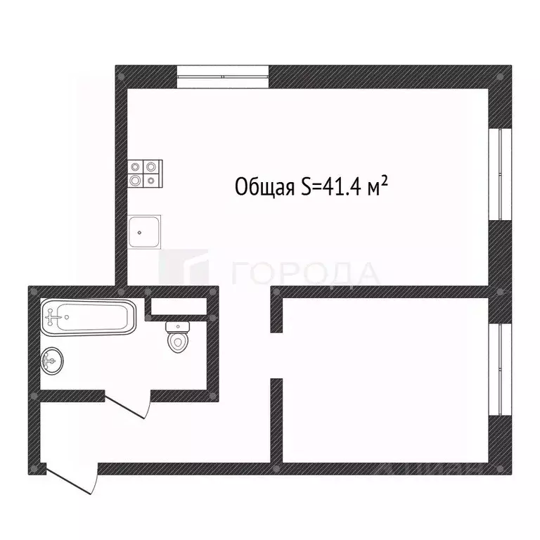 2-к кв. Алтайский край, Барнаул ул. Чернышевского, 186 (41.4 м) - Фото 2