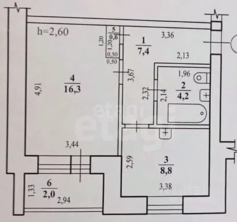 1-к кв. Забайкальский край, Чита ул. Усуглинская, 22 (39.3 м) - Фото 1