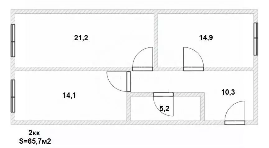 2-к кв. Калининградская область, Калининград Орудийная ул., 32Б (65.7 ... - Фото 2