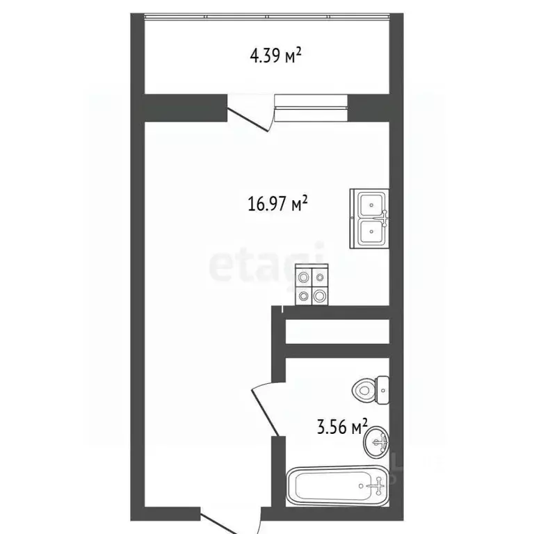 Студия Тюменская область, Тюменский муниципальный округ, д. Патрушева ... - Фото 2