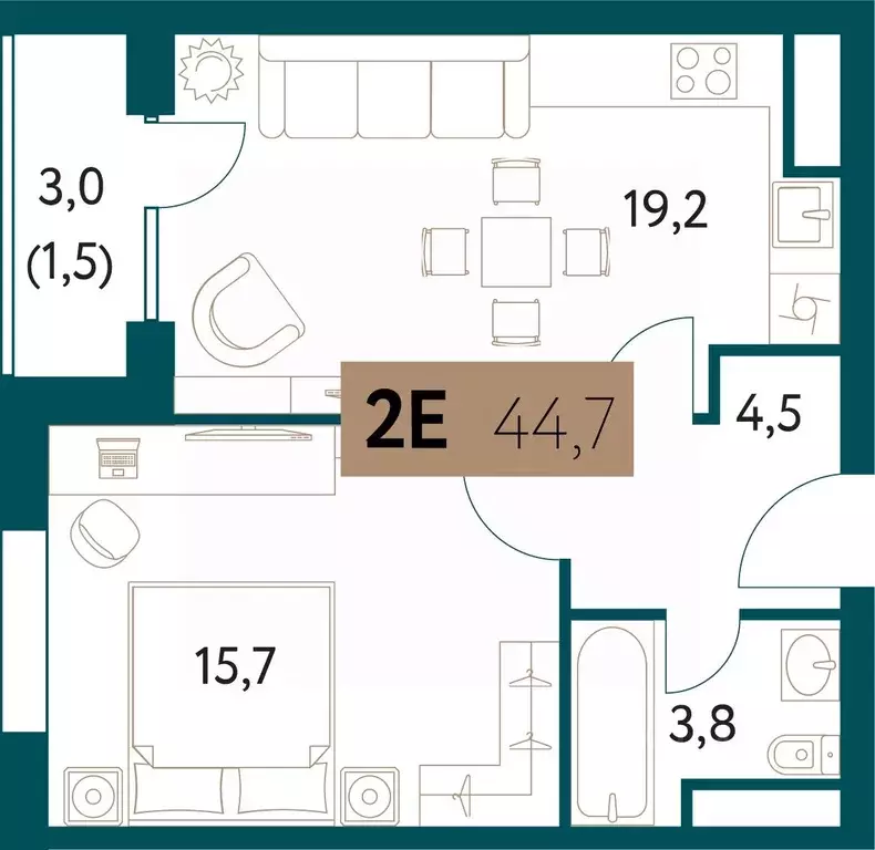 2-к кв. Москва Винницкая ул., 8к4 (44.7 м) - Фото 0