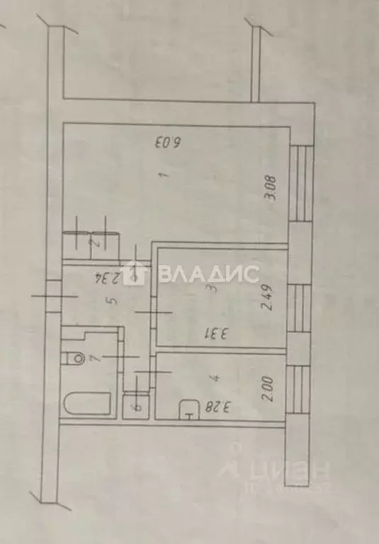 2-к кв. Бурятия, Улан-Удэ ул. Любови Шевцовой, 2А (42.6 м) - Фото 2