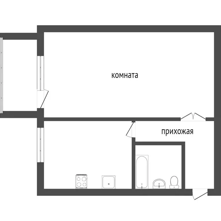 1-комнатная квартира: Улан-Удэ, улица Антонова, 18 (32 м) - Фото 1