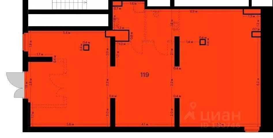 Помещение свободного назначения в Москва Муравская ул., 38Бк2 (120 м) - Фото 2