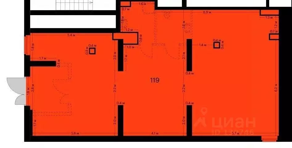 Помещение свободного назначения в Москва Муравская ул., 38Бк2 (120 м) - Фото 2