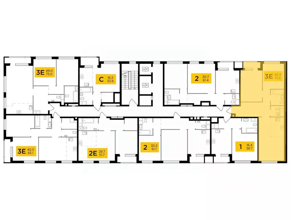 3-к кв. Москва Филатов Луг жилой комплекс, к5 (72.6 м) - Фото 0