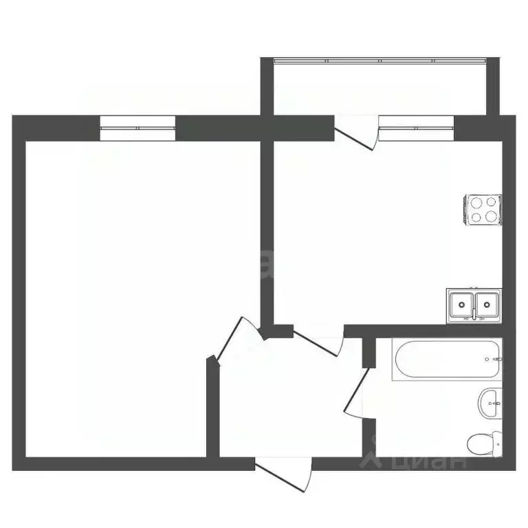 1-к кв. Вологодская область, Вологда Судоремонтная ул., 2Б (32.9 м) - Фото 2