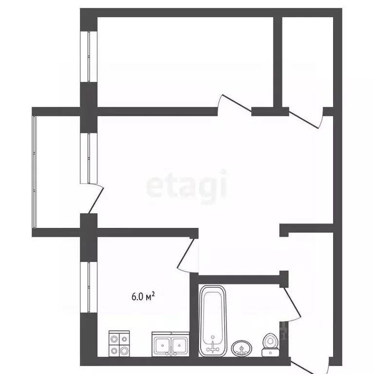 2-к кв. Владимирская область, Муром Московская ул., 40а (43.6 м) - Фото 2