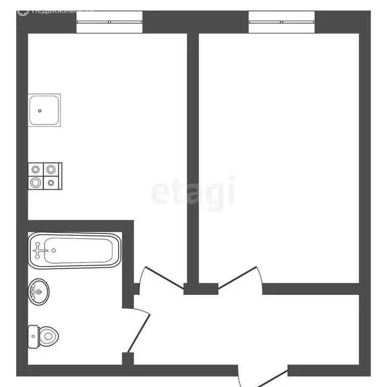 Квартира-студия: Пермь, улица Космонавта Беляева, 61В (29 м) - Фото 0
