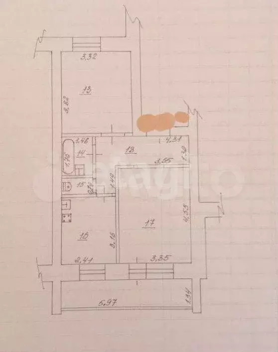 2-к. квартира, 46,1 м, 5/6 эт. - Фото 0