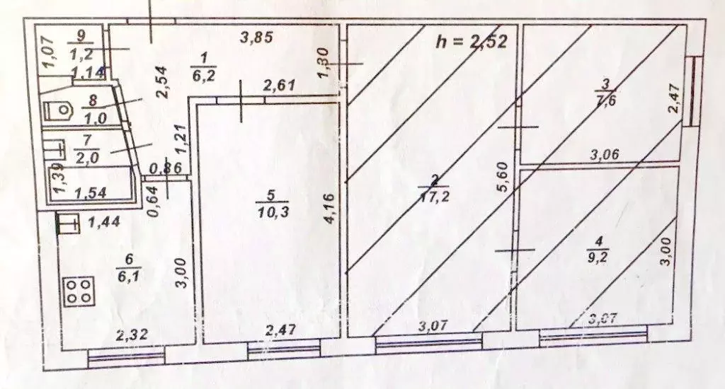 4-к кв. Тверская область, Тверь Мигаловская наб., 16 (60.8 м) - Фото 2