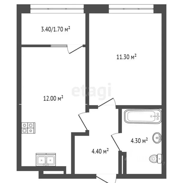 1-к кв. Севастополь ул. Маячная, 3 (35.4 м) - Фото 1