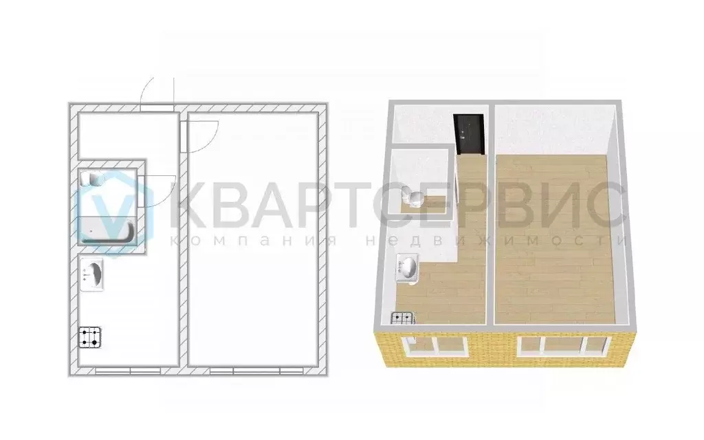 1-к кв. Омская область, Омск Заозерный мкр, ул. Бородина, 12/1 (29.7 ... - Фото 1