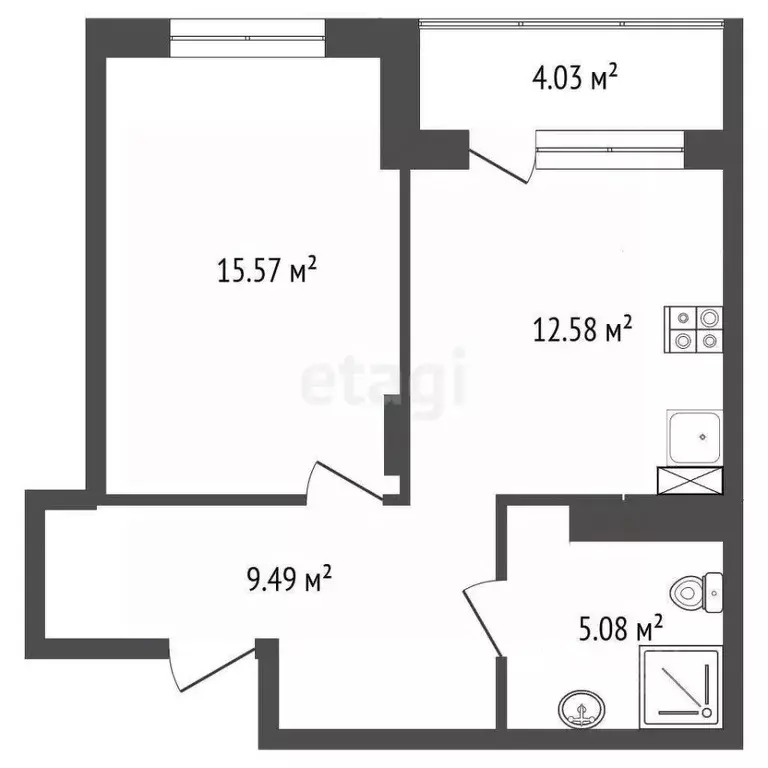 1-к кв. Краснодарский край, Геленджик ул. Гоголя, 11Бк1 (43.0 м) - Фото 1