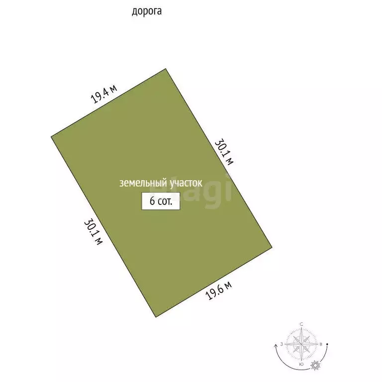 Участок в Каменское, Ново-Восточная улица (6 м) - Фото 1