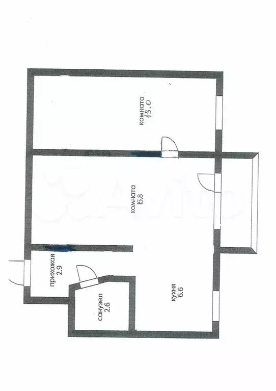 2-к. квартира, 43 м, 4/5 эт. - Фото 0