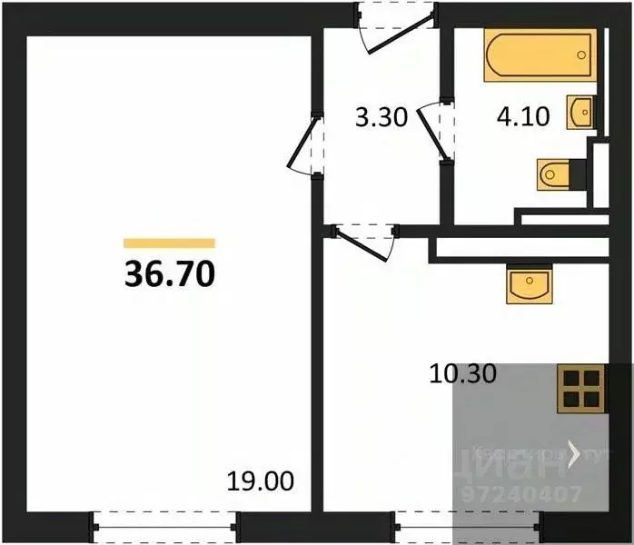 1-к кв. Воронежская область, Воронеж ул. Загоровского, 5/3 (36.7 м) - Фото 0