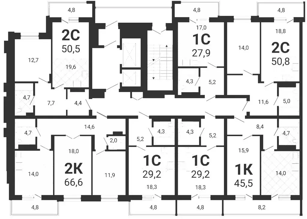 2-комнатная квартира: Новосибирск, улица Серафимовича, 12с (67 м) - Фото 1