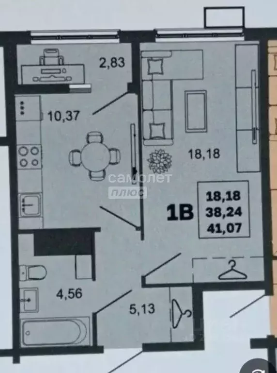 1-к кв. Пензенская область, Кузнецк ул. Белинского, 98 (41.07 м) - Фото 2