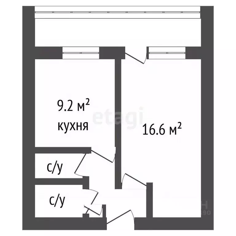 1-к кв. Воронежская область, Воронеж Новосибирская ул., 16 (34.2 м) - Фото 2