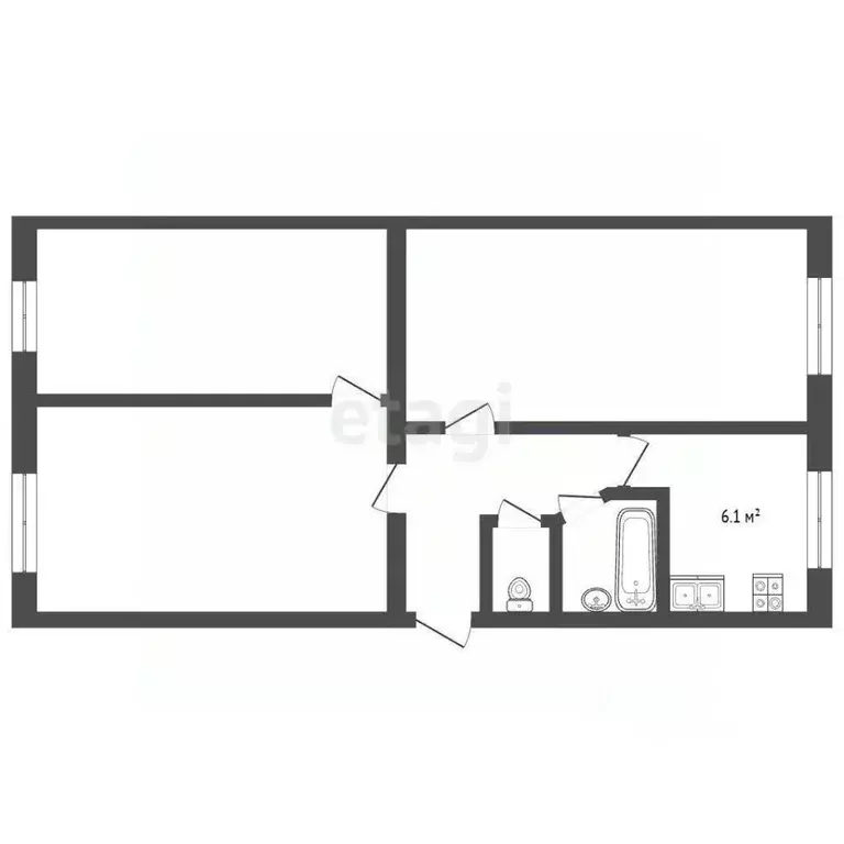 3-к кв. Крым, Феодосия ул. Крымская, 7 (62.8 м) - Фото 2