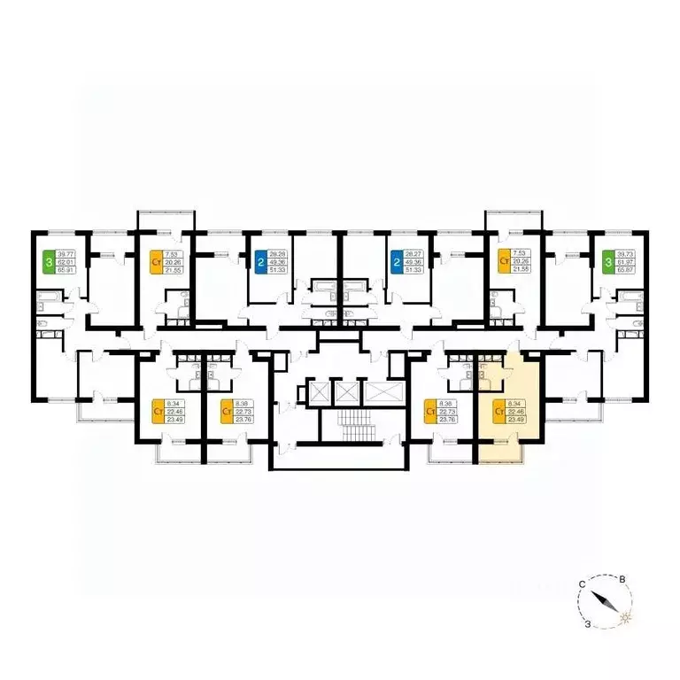 Студия Московская область, Химки Планерная мкр,  (23.0 м) - Фото 1