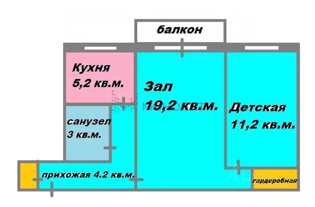 2-к кв. Нижегородская область, Нижний Новгород Юбилейный бул., 27 ... - Фото 0