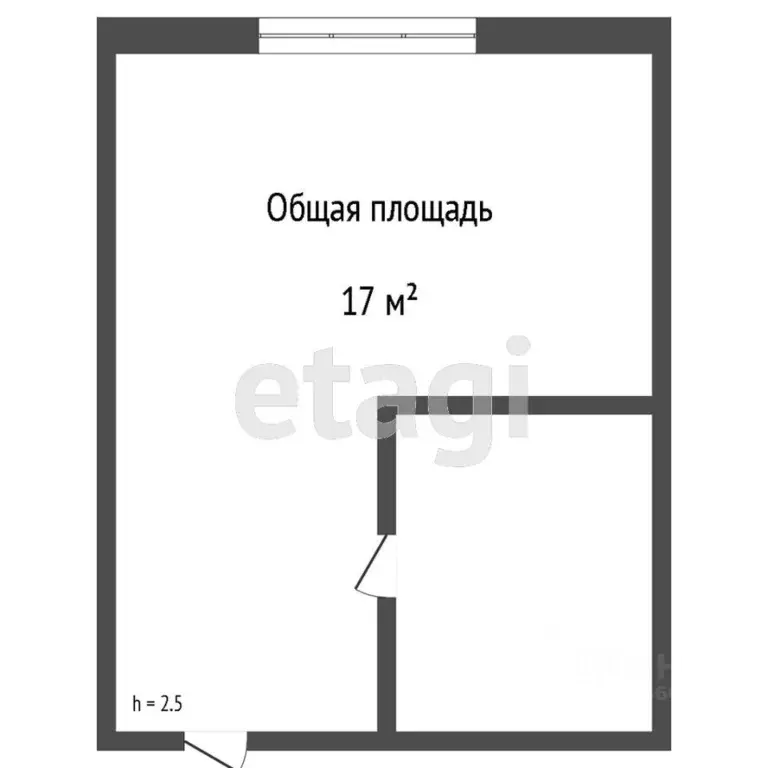 Студия Томская область, Томск ул. Мичурина, 99Ас1 (17.1 м) - Фото 1