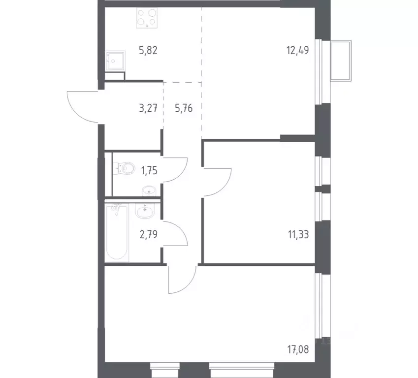 2-к кв. Московская область, Химки Клязьма-Старбеево мкр, Ивакино кв-л, ... - Фото 1