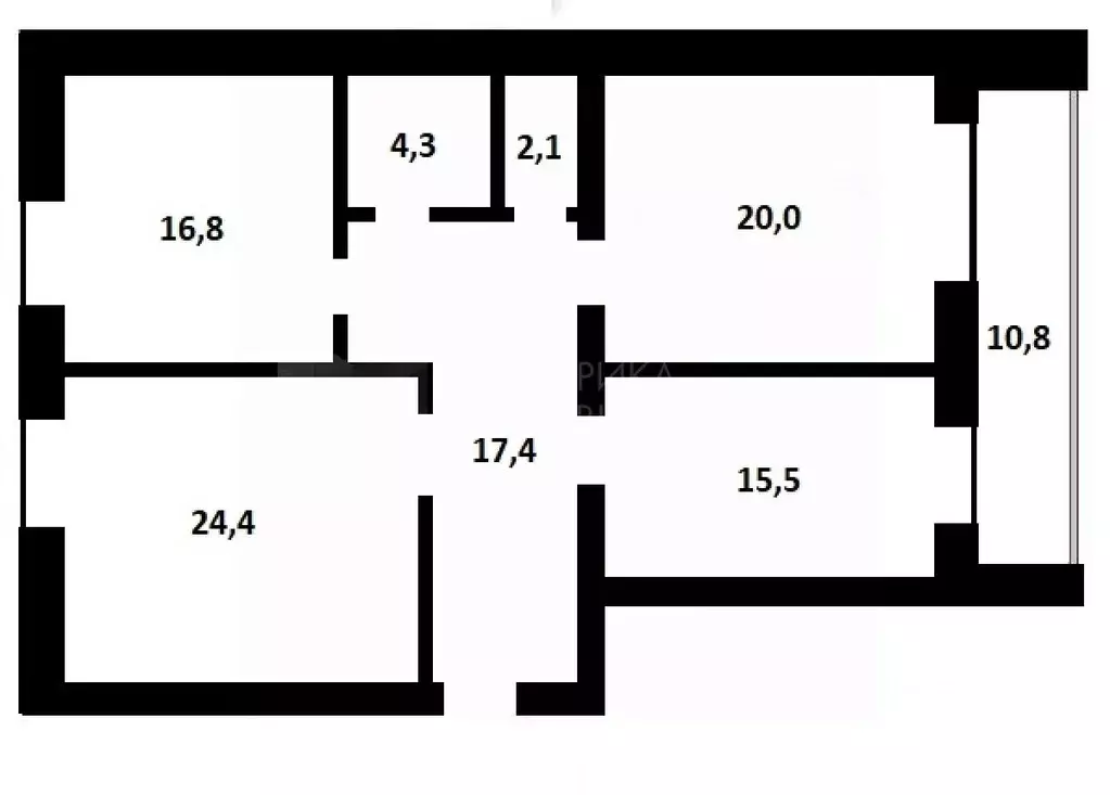 3-к кв. Тюменская область, Тюмень ул. Дружбы, 75 (101.0 м) - Фото 1