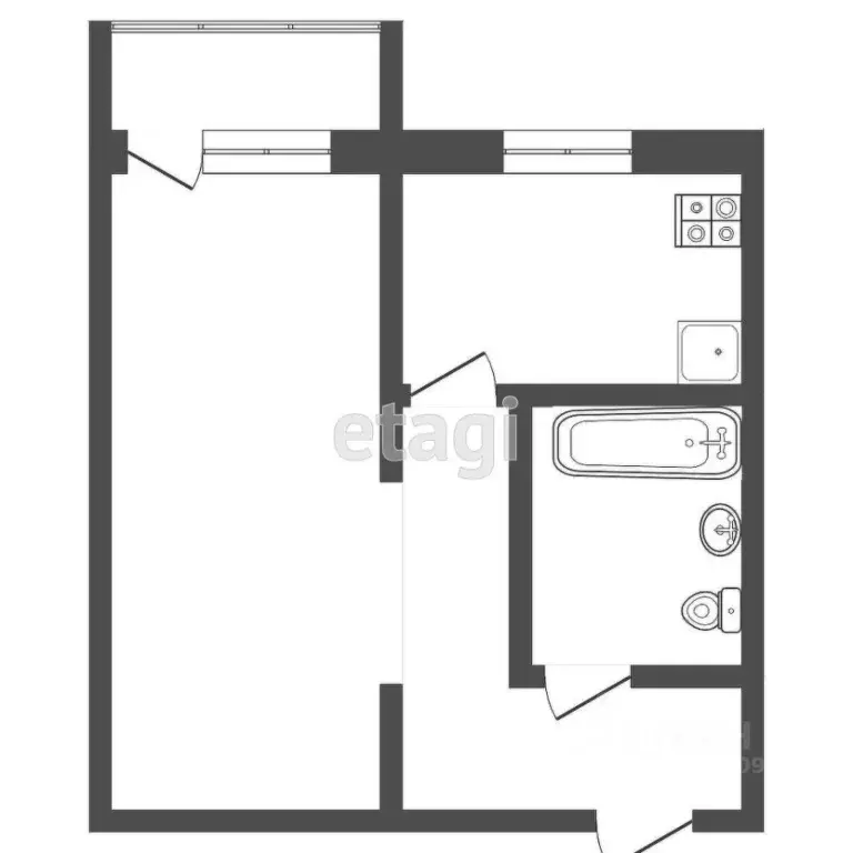 1-к кв. Мордовия, Саранск бул. Эрьзи, 22 (32.3 м) - Фото 0
