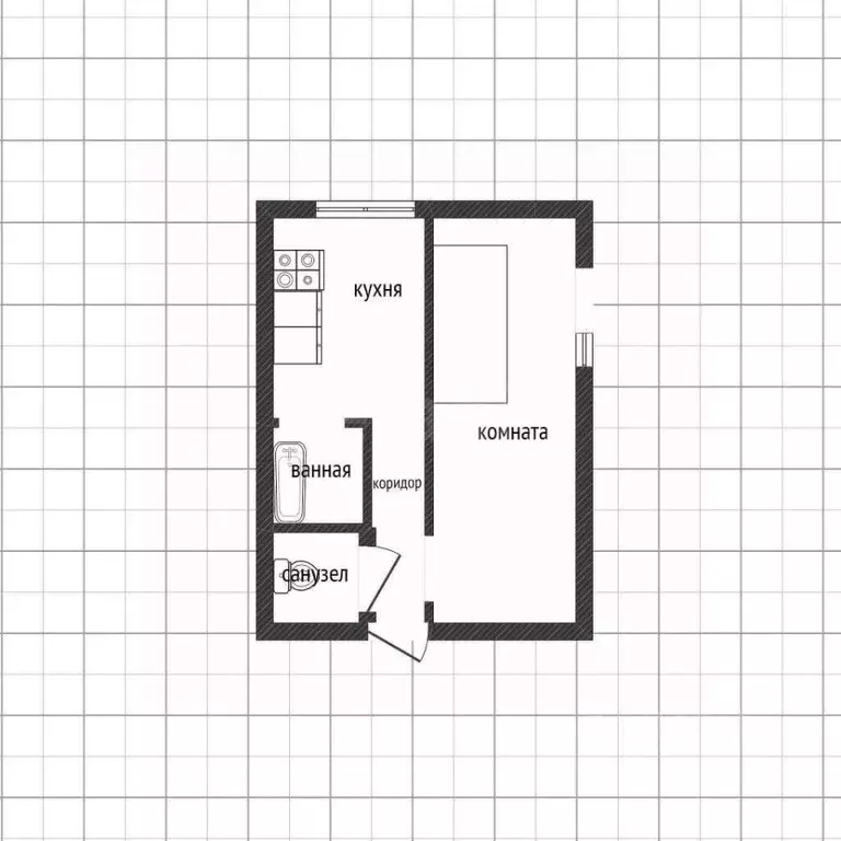 1-к кв. Смоленская область, Смоленск Витебское ш., 28а (33.0 м) - Фото 1