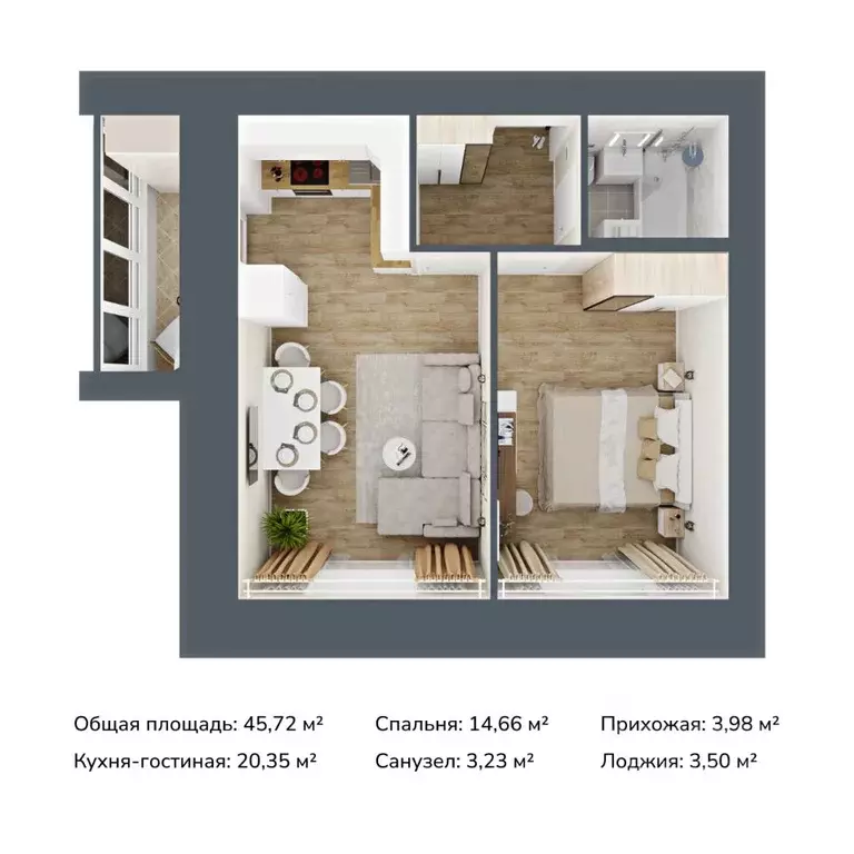 1-к кв. Марий Эл, Медведево городское поселение, Медведево пгт ул. ... - Фото 1