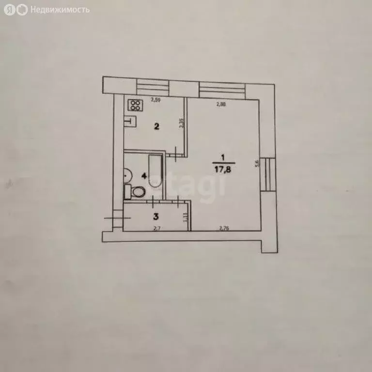 1-комнатная квартира: Казань, Ново-Савиновский район, Октябрьская ... - Фото 1