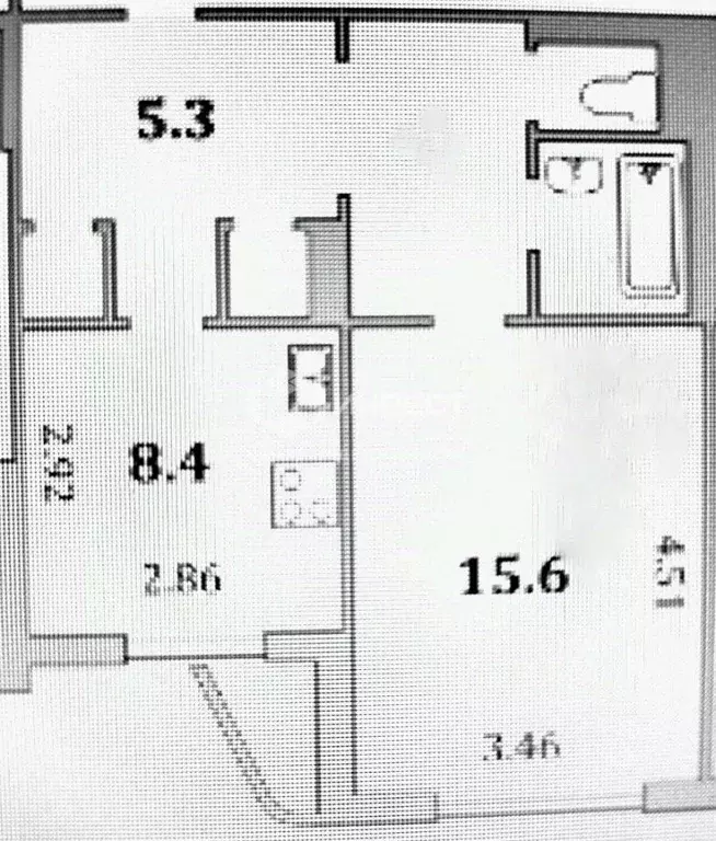 1-к кв. Мурманская область, Мурманск ул. Старостина, 57 (40.7 м) - Фото 1