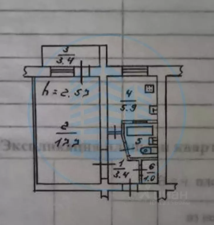 1-к кв. Ставропольский край, Ессентуки Октябрьская ул., 456 (32.3 м) - Фото 2