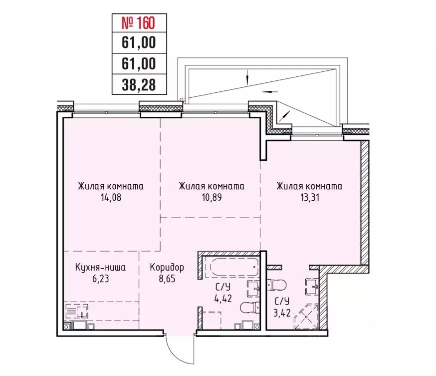 3-к кв. Иркутская область, Иркутск Култукская ул. (61.0 м) - Фото 0