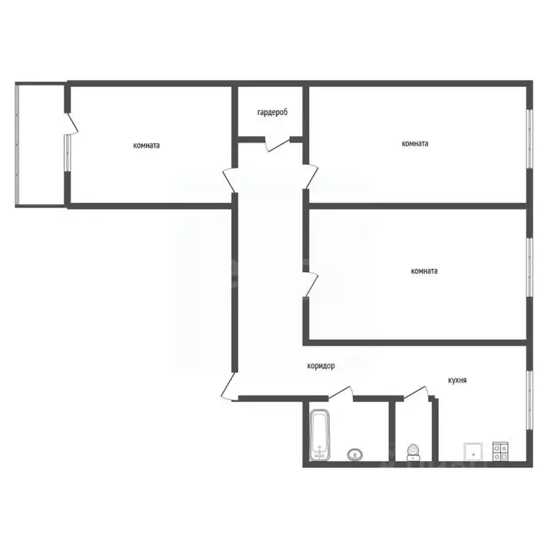 3-к кв. Воронежская область, Воронеж ул. Суворова, 116 (68.1 м) - Фото 1