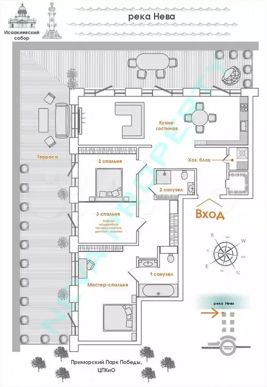 4-к. квартира, 125 м, 7/7 эт. - Фото 0