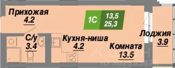 1-к кв. Новосибирская область, Новосибирск Калининский квартал жилой ... - Фото 1