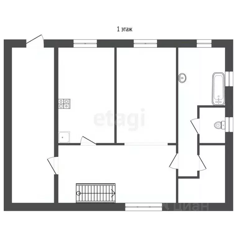 Дом в Ярославская область, Данилов ул. Калинина, 55 (101 м) - Фото 2