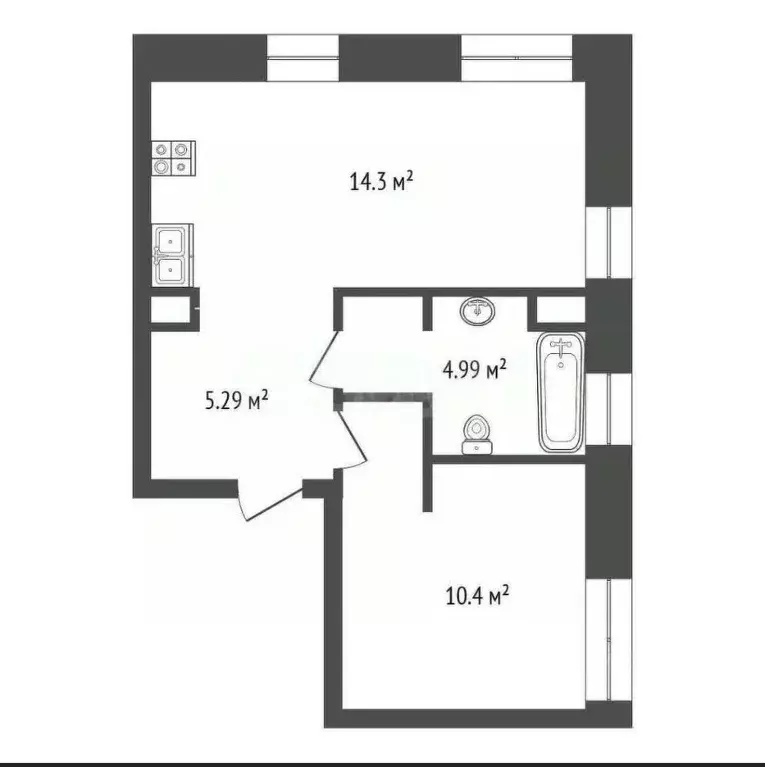 1-к кв. Москва Автомобильный проезд, 4С4 (34.94 м) - Фото 1