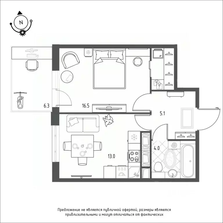 1-к кв. Омская область, Омск Зеленая река мкр,  (40.5 м) - Фото 0