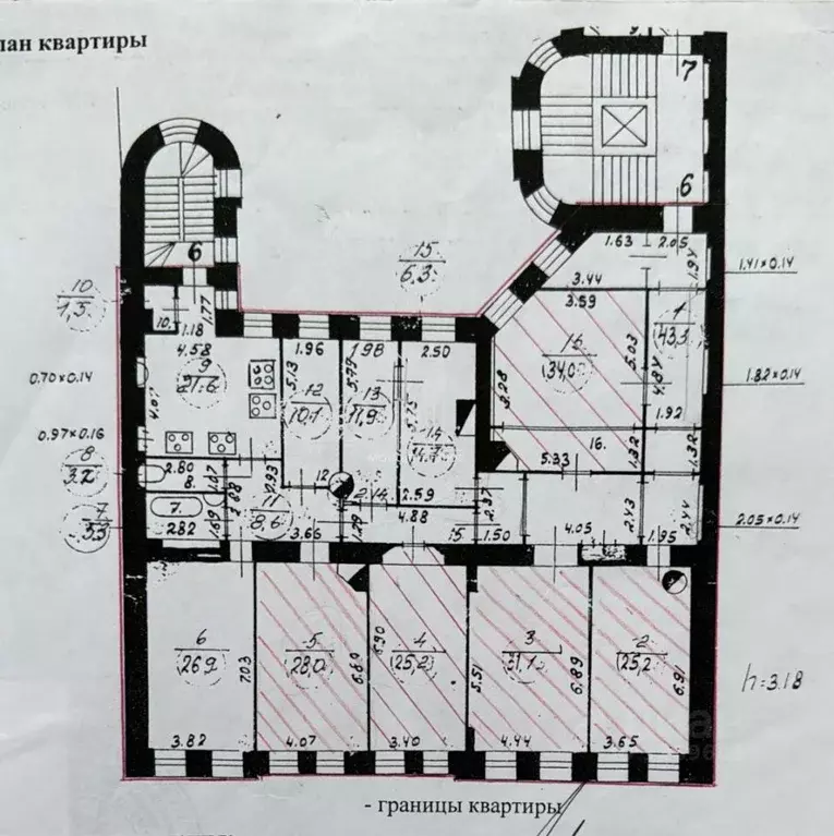 Комната Санкт-Петербург Колокольная ул., 11 (31.1 м) - Фото 1