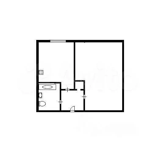 1-к. квартира, 28 м, 4/5 эт. - Фото 0