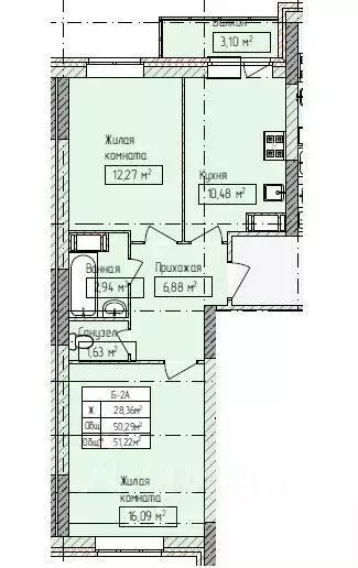 2-к кв. Ярославская область, Ярославль ул. Строителей, 16к3 (51.0 м) - Фото 0