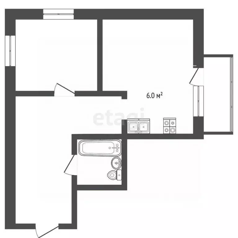 1-к кв. Томская область, Томск с. Тимирязевское, Путевая ул., 1литЗ ... - Фото 2